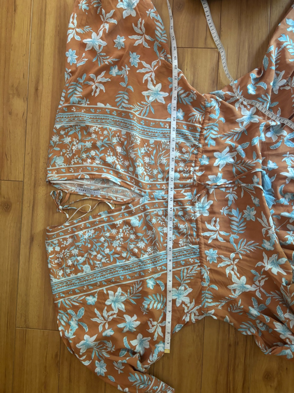 Floral Boho Mini Dress Baltic Born L Cottagecore Coastal Beachey Girlhoodcore - Picture 10 of 11
